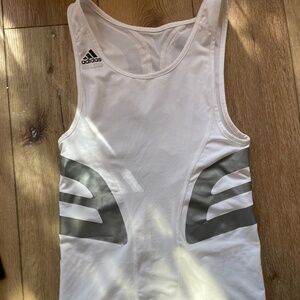 Adidas: Womens White Tennis Top  Size M